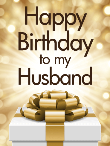 happy birthday husband Golden happy birthday card for husband  png