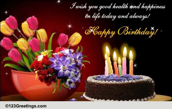 Wish you health and happiness free happy birthday ecards jpg