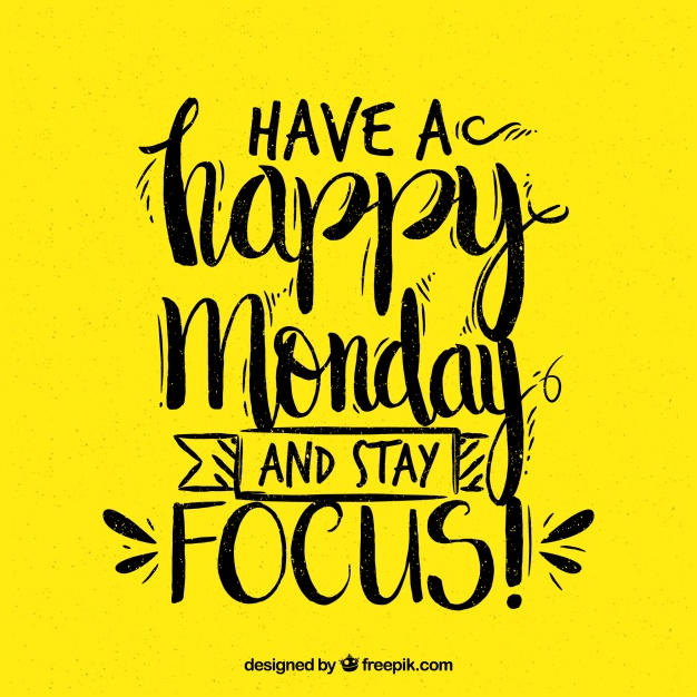 happy monday images Happy monday with yellow background vector free download jpg