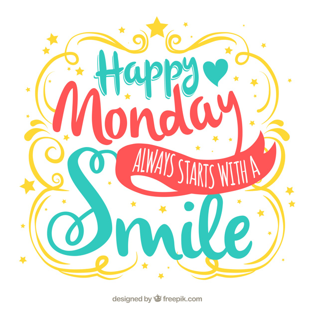 happy monday images Happy monday lorful hand drawn letters vector free download jpg