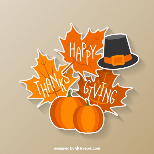 Happy thanksgiving sticker vector free download jpg