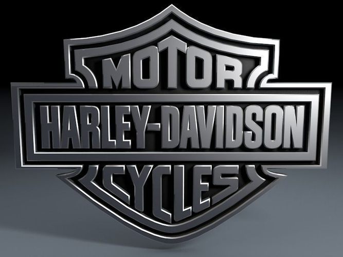 3d model harley davidson logo cgtrader png