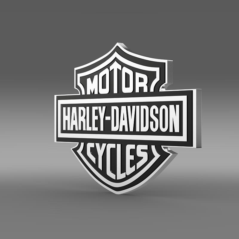 3d model harley davidson logo cgtrader jpg