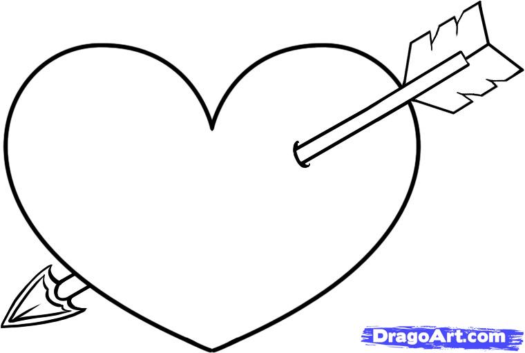 heart drawing How to draw a heart with arrow step by tattoos pop jpg