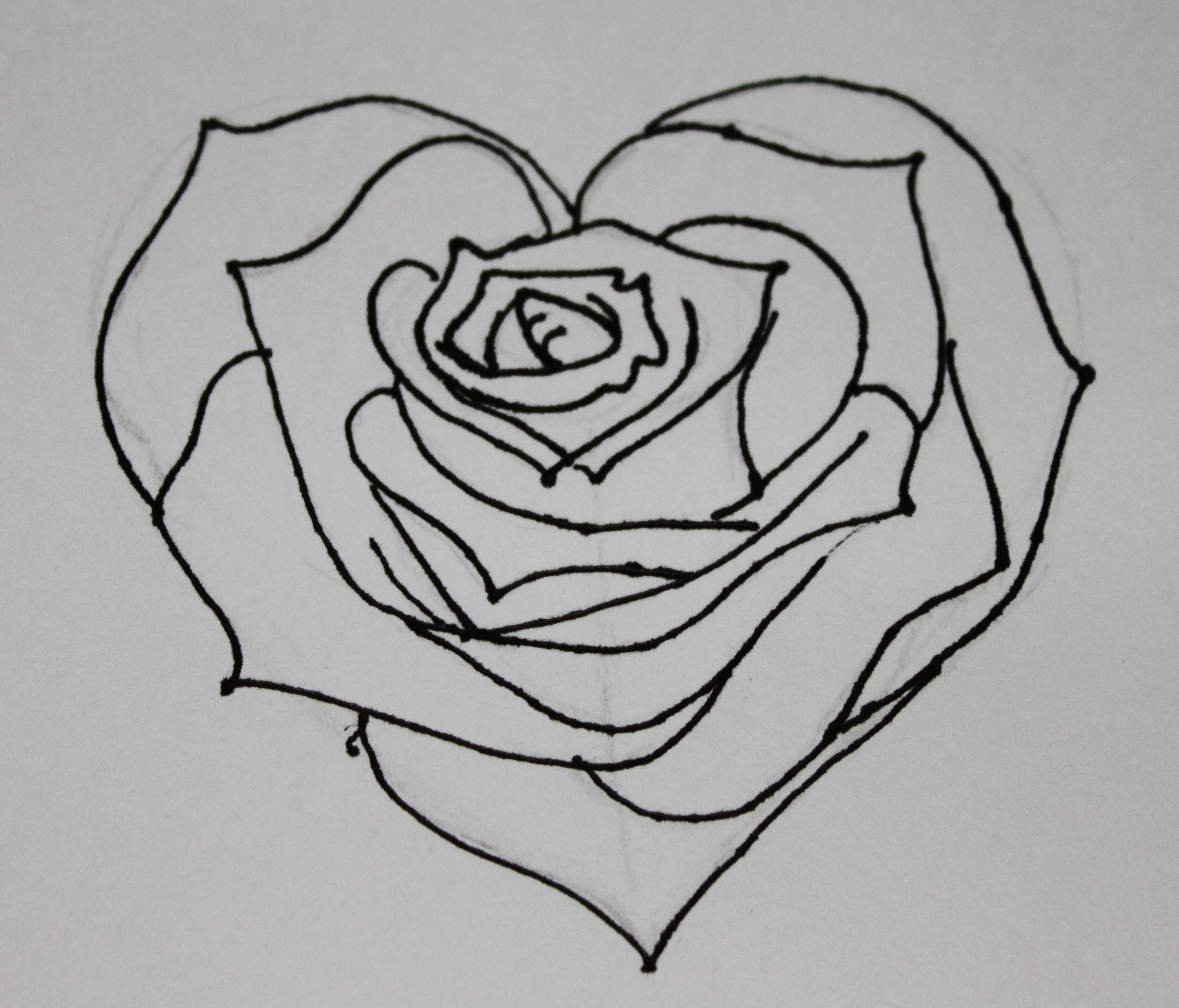Graffiti flower drawings attempt of rose heart drawing jpg