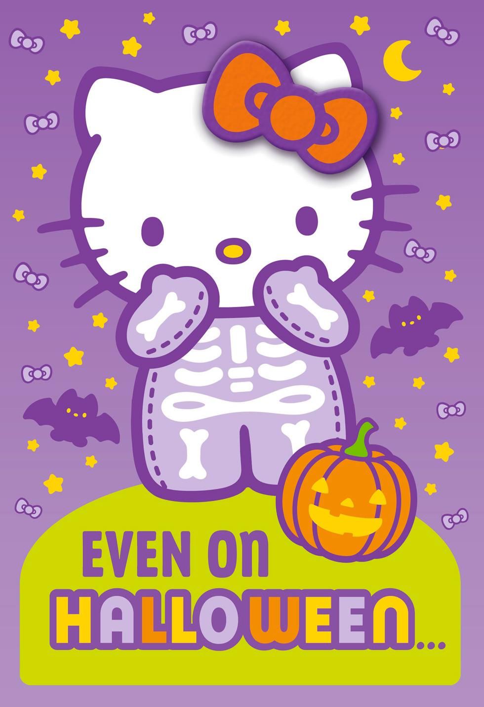 Hello kitty cute is always in style halloween card with barrette jpg