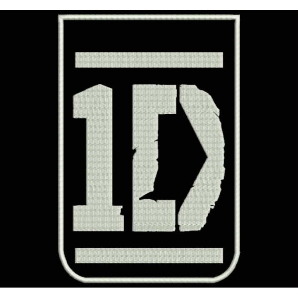Embroidered patch music one direction logo vertical jpg
