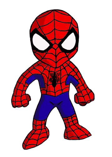 spiderman cartoon Drawn toon spiderman pencil and inlor drawn jpg
