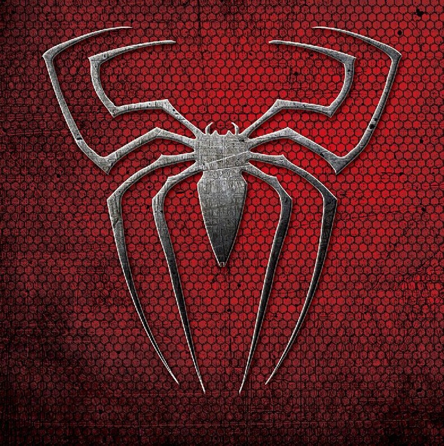 Ft spiderman logo spider man spidey dark red metal texture wall jpg