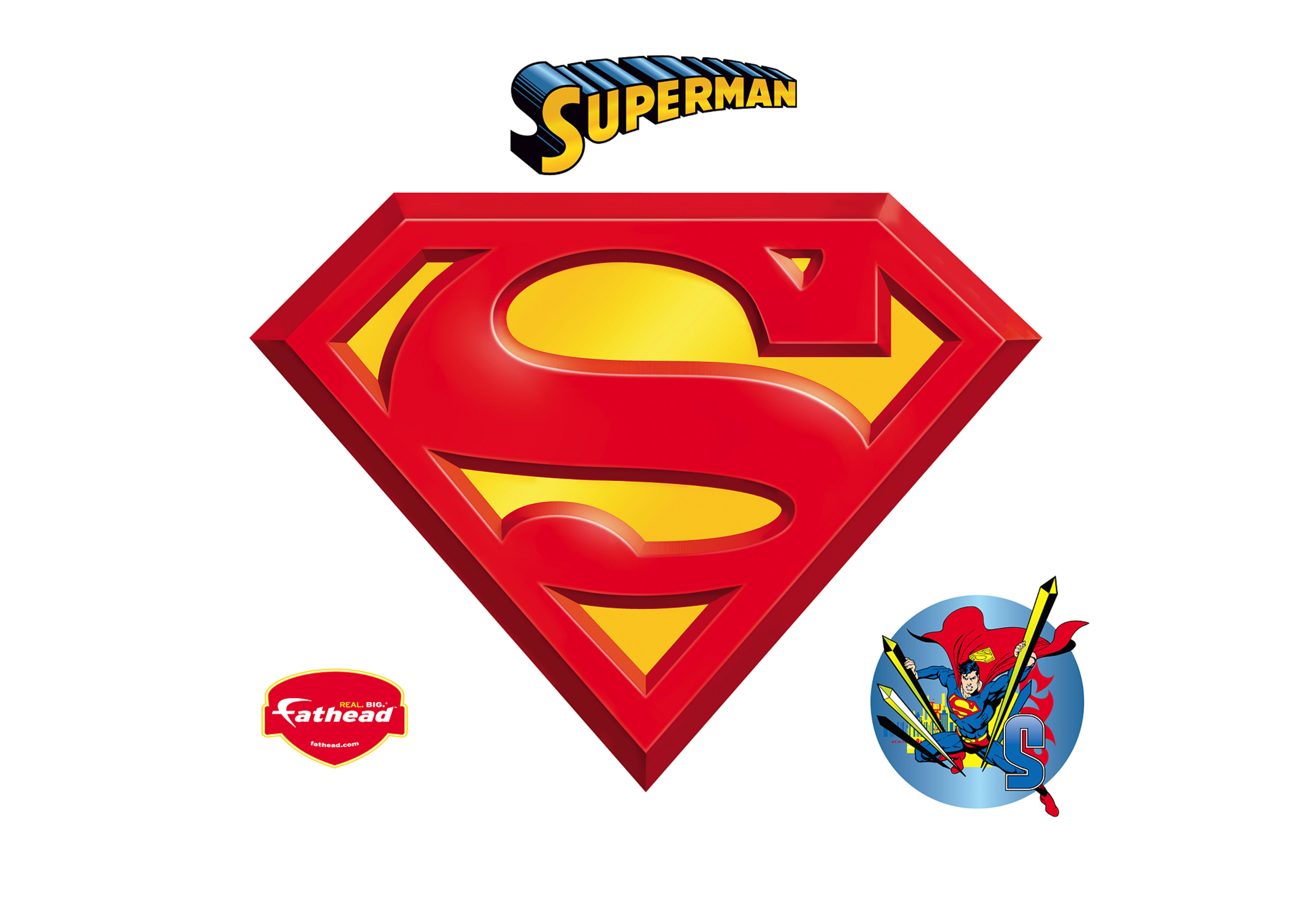 Superman logo wall decal shop fathead for decor jpg