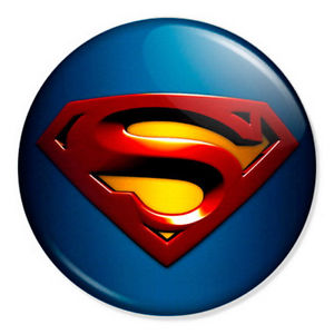 Superman logo mm 1 pin badge button dcics superhero jpg