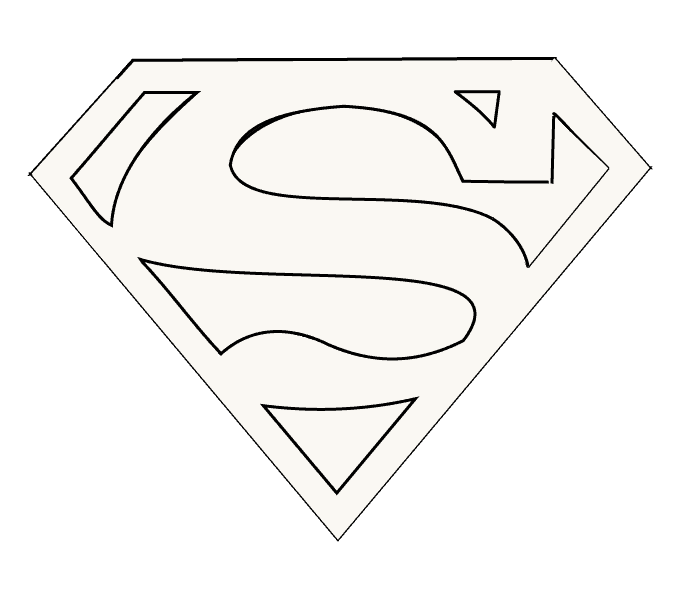 How to draw superman logo easy step by drawing guides png