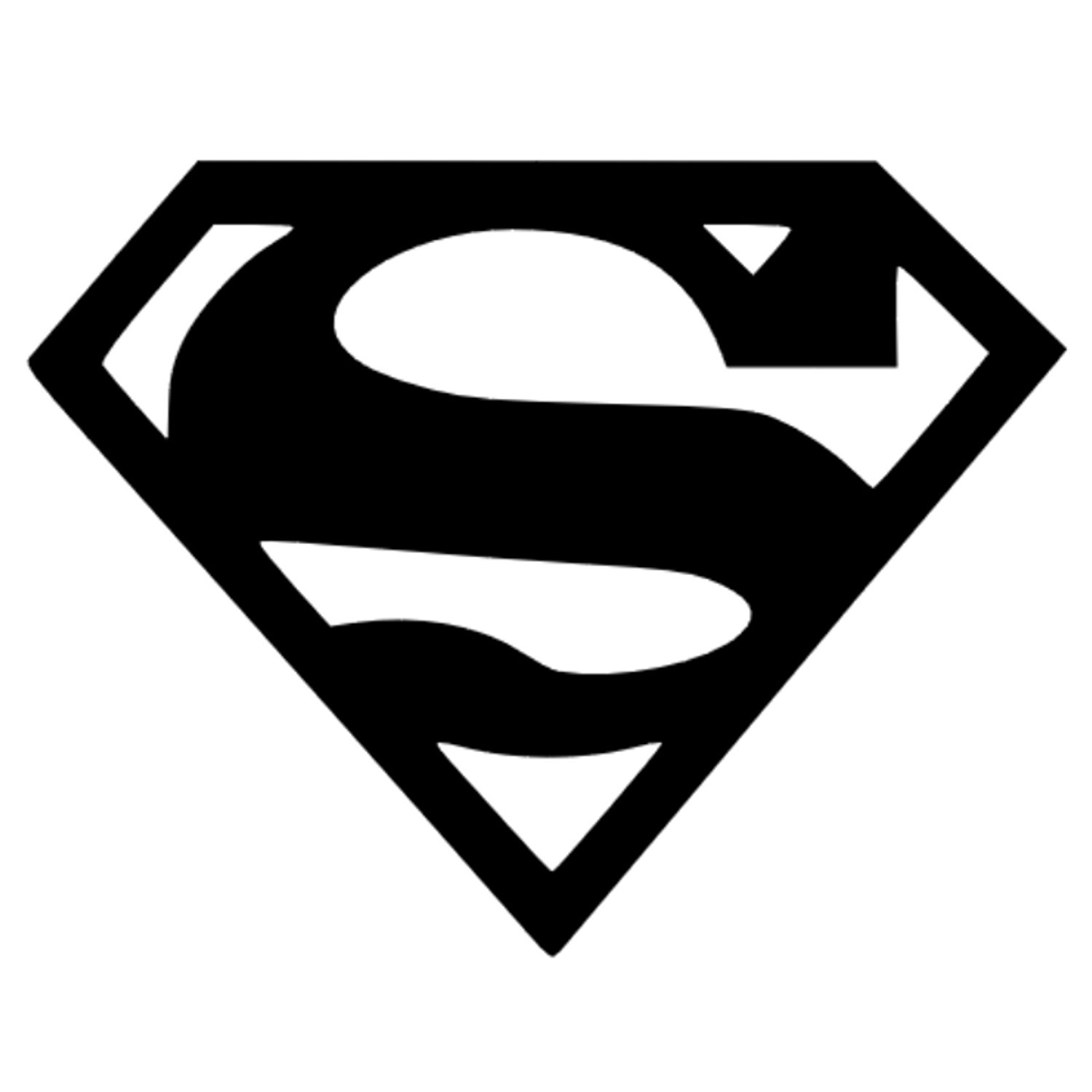 Superman logo black vinyl cut external window or bumper sticker jpg
