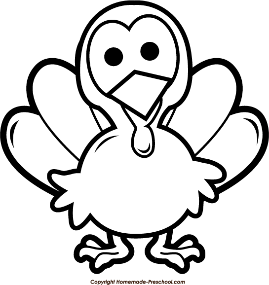 Cute turkey clipart black and white free png