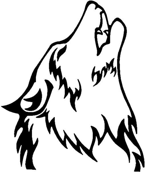 Wolf outline free download on jpg