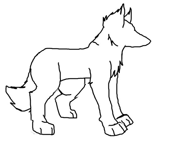 Wolf outline wolf drawing and painting jpg