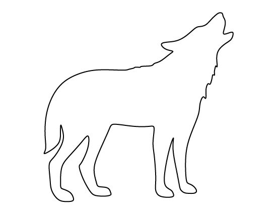 wolf outline Arctic wolf clipart outline howling pencil and inlor arctic jpg