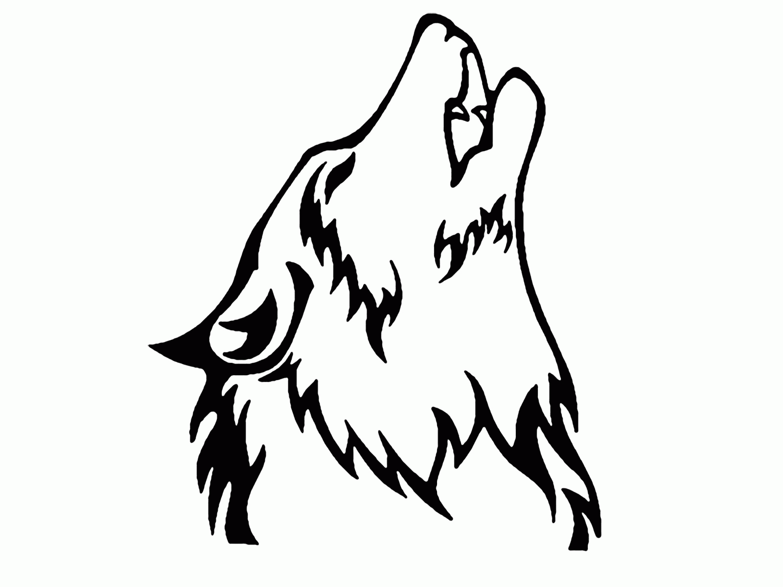 wolf outline Wolf face outline gif