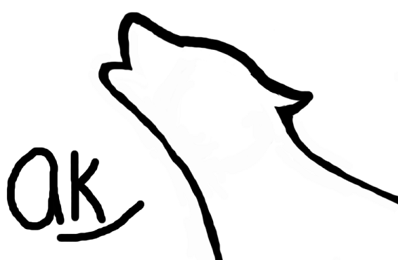 Howling wolf outline by abbyartsy on deviantart png